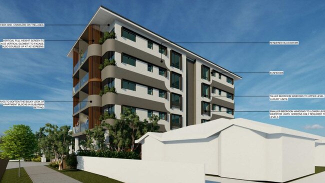 Artist impression of Niclin's project to be built at 11 Drayton Tce, Wynnum.