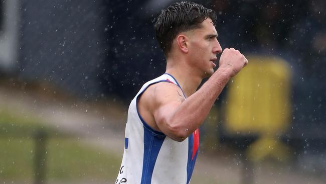 Alexander Federico celebrates a goal for West Preston-Lakeside.