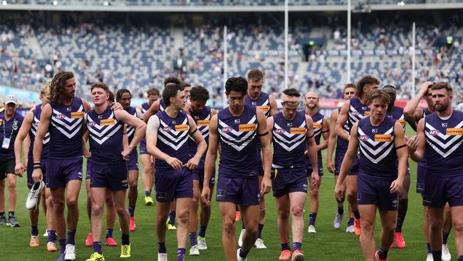 The Dockers were blown off the park. (Photo by Daniel Pockett/Getty Images)