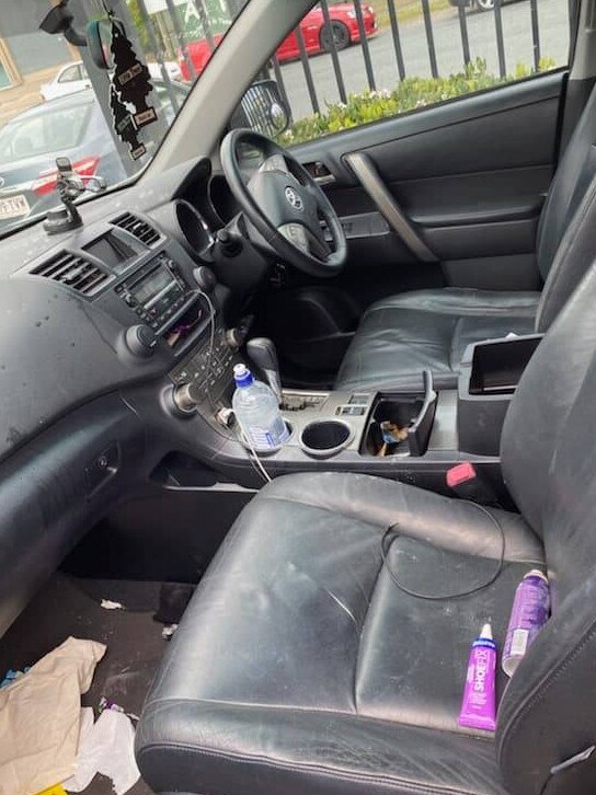 The car was completely trashed. Photo: Supplied