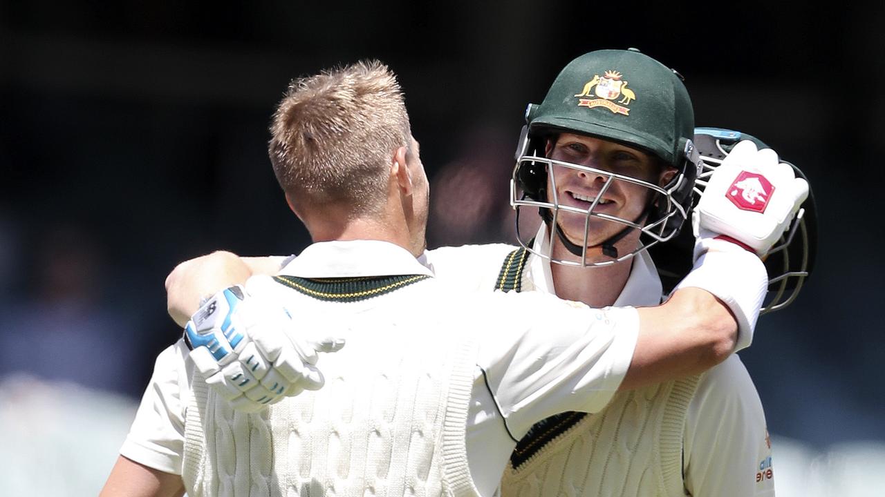 Steve Smith likes the ball coming onto the bat. Photo: Sarah Reed.