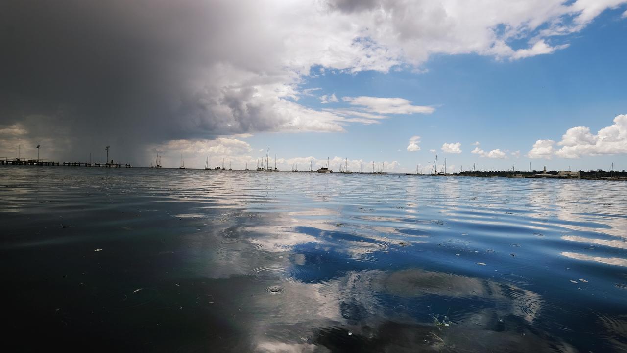 Storm clouds roll in over Geelong Picture: Mark Wilson