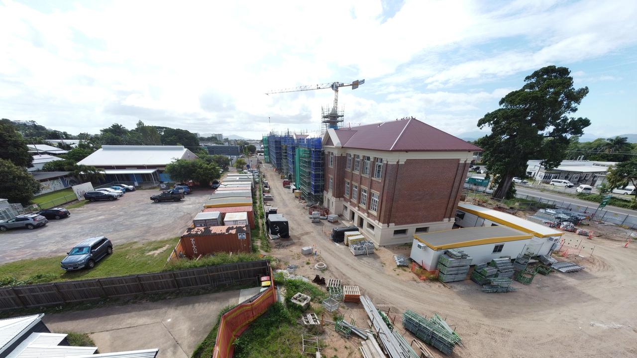 Rear view of the Weststate Private Hospital's construction. Picture: Centuria.