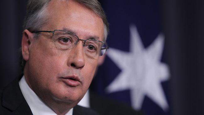 Treasurer Wayne Swan launching the Competitive and Sustainable Banking System reform plan in Canberra. Picture: Gary Ramage