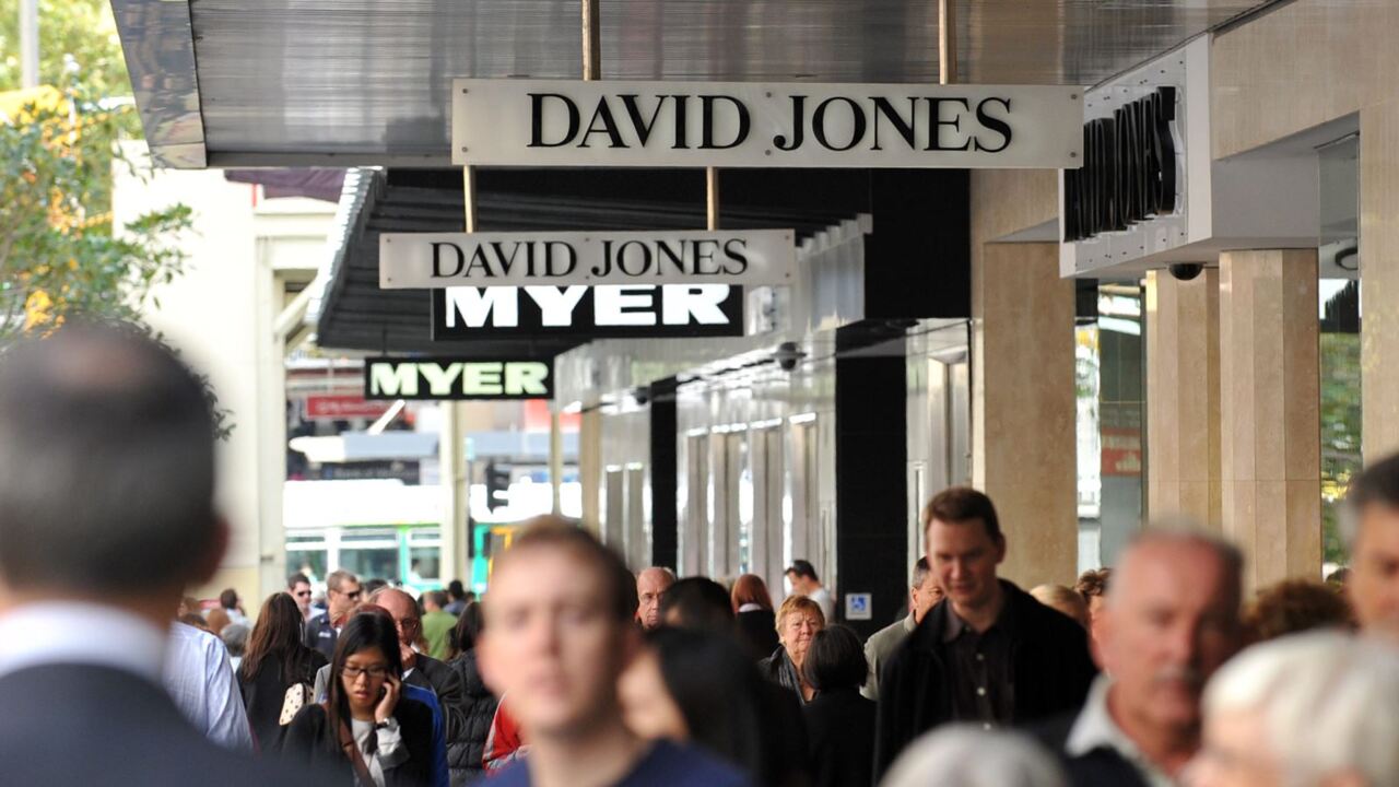 Logo of David Jones, high-end Australian department store chain