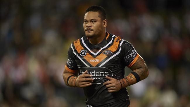 Joey Leilua of the Tigers spoke out on behalf of all rugby league players – and the administration listened. Picture: Brett Hemmings/Getty Images