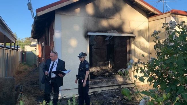 House fire at Charles Sturt Avenue, Grange. Photo: Naomi Jellicoe