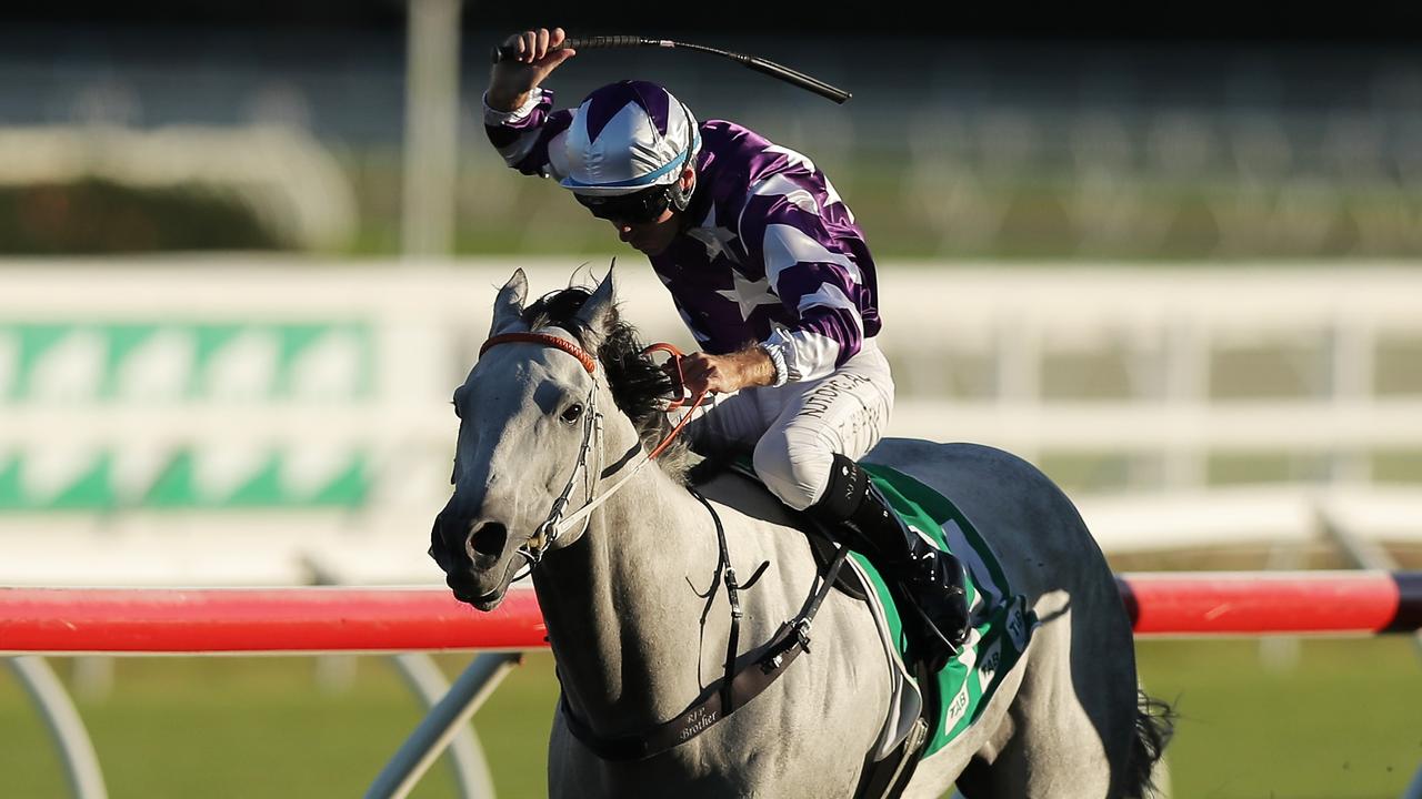 Greyworm, winning at Randwick in 2020, is now trained by Neville Boyle in Murwillumbah. Picture: Matt King/Getty Images