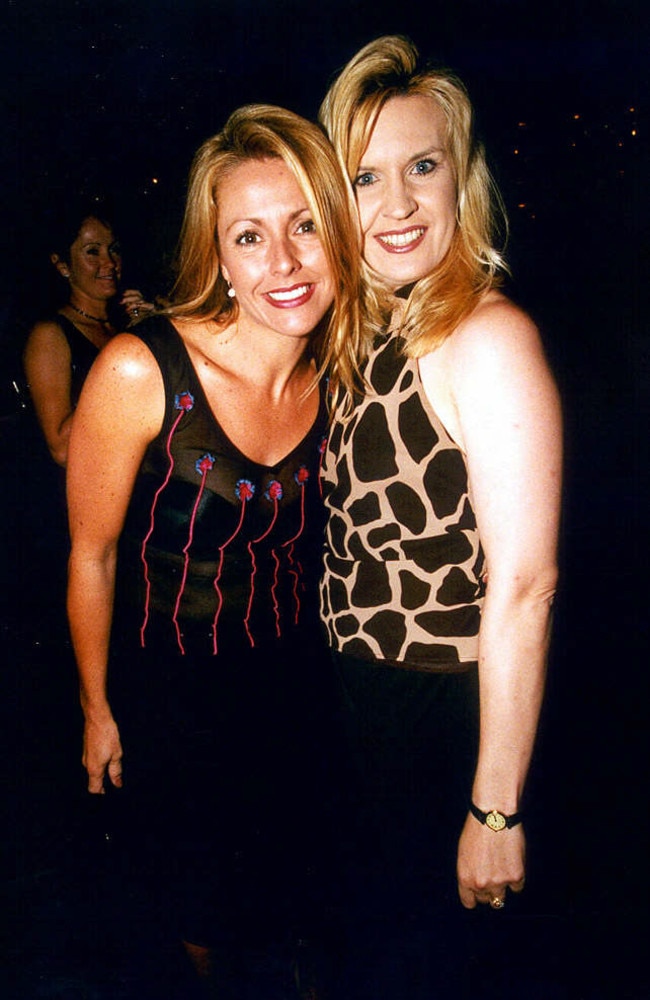 Tracey Windley and Kim McNamara at Melbas, 2000.