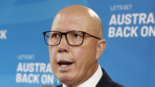 DAILY TELEGRAPH 26TH FEBRUARY 2025Pictured at Pendle Hill Meat Market in western Sydney is The Leader of the Opposition Peter Dutton.Picture: Richard Dobson