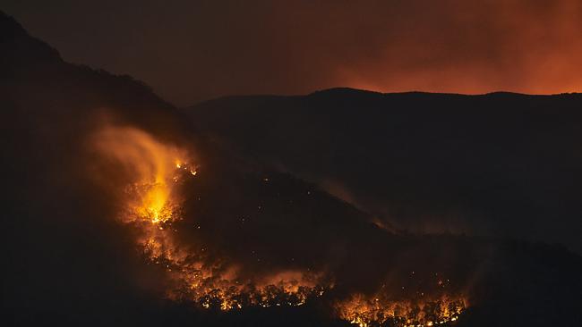 A fire burning near Katoomba has blanketed Sydney in smoke.