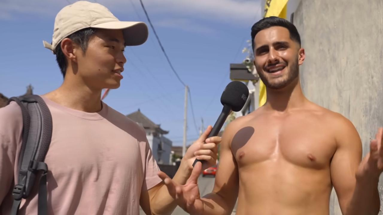 Ethan, a 21-year0old living and working in Bali. Picture: YouTube / Charlie Chang