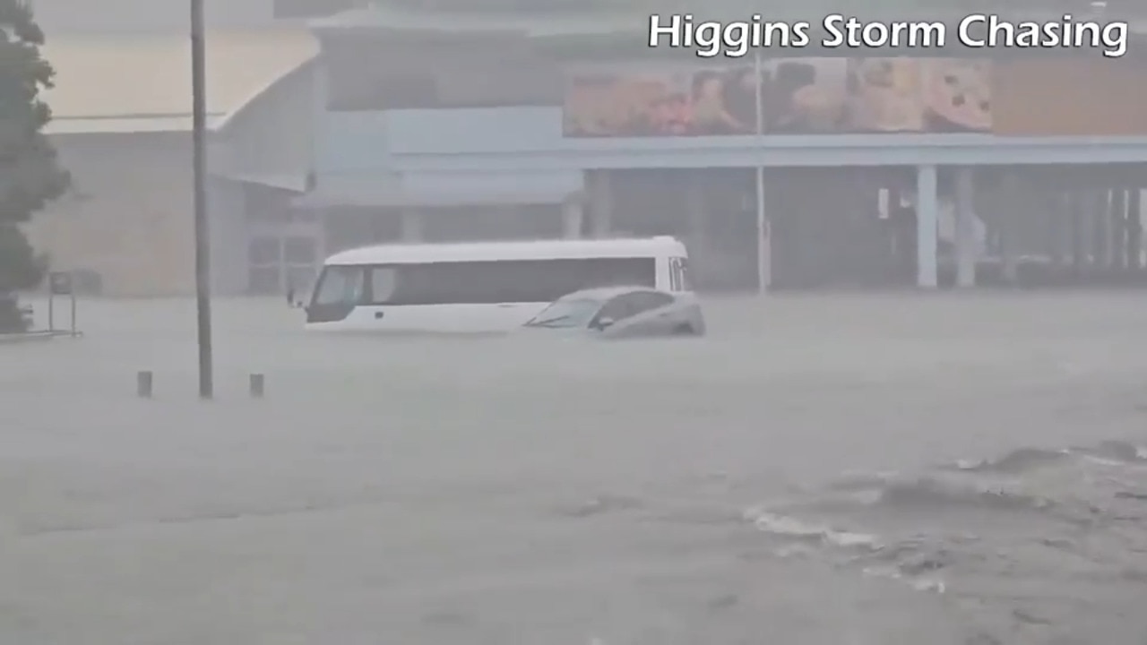 Shopping centre in Hervey Bay swamped after flash flooding