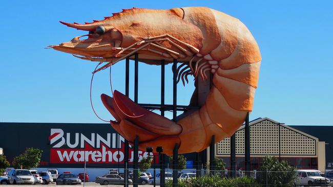 The Big Prawn sits in front of Ballina’s Bunnings store. Picture: Alamy