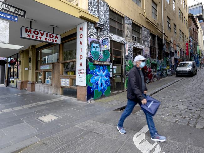 Melbourne traders are experiencing ‘intense distress’ as the city remains quiet. Picture: David Geraghty