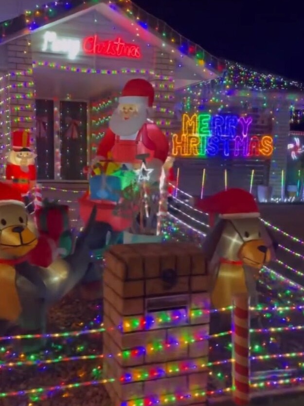 Sheree and Trevor Jorgensen said their Kimberley Drive lights display gets busier every year. Picture: Supplied.