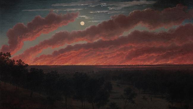 Von Guerard’s Bushfire, 1859. Oil on canvas. Art Gallery of Ballarat