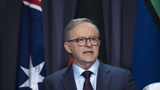 Prime Minister Anthony Albanese spoke to the media during a press conference in Parliament House Canberra. Picture: NCA NewsWire / Gary Ramage