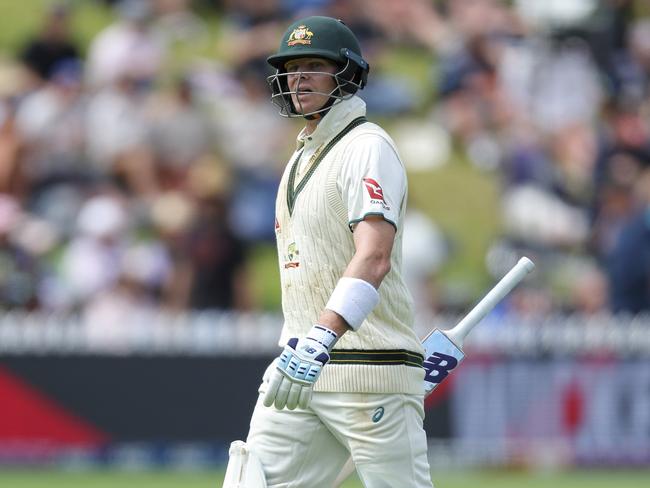 Steve Smith saw off the new ball but didn’t cash in. Picture: Hagen Hopkins/Getty Images