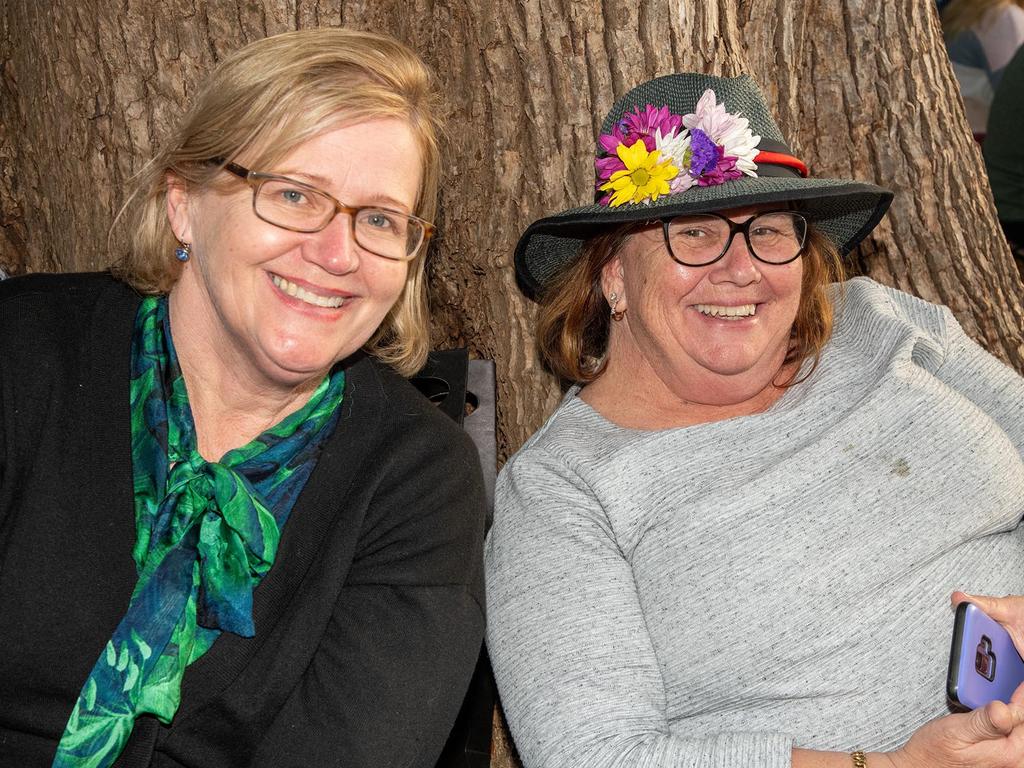 Cathy Bennett (left) and Helen Murase. Festival of Food and Wine, Queens Park, Toowoomba Carnival of Flowers. Saturday September 10, 2022 Picture: Bev Lacey