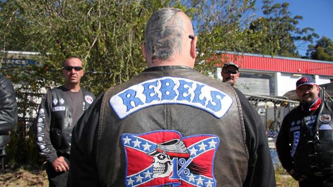 Outlaw motorcycle gang The Rebels. Picture: James Drew