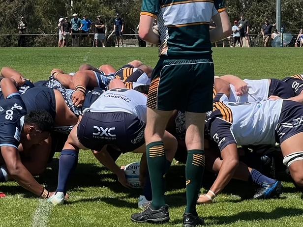 Action in the Waratahs A v Brumbies Runners match in Canberra. Pictures: Waratahs Media