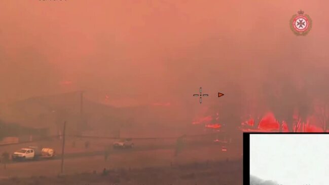 VIDEO: Fire comes within metres of Wallangarra homes