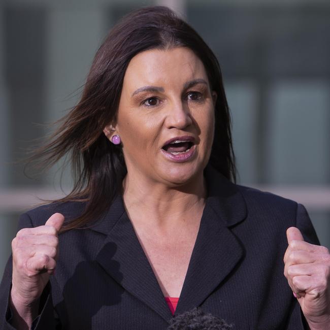 Senator Jacqui Lambie talking about the Brereton Report in Parliament House, Canberra. Picture: NCA NewsWire / Gary Ramage