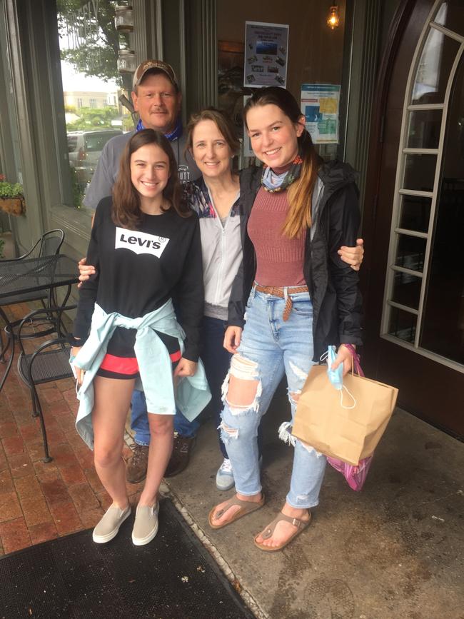 Michael Priest with wife Dawn and their daughters Halli and Lydia.