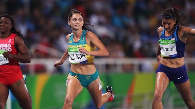 Australia's Ella Nelson at the women's 200m semi final in Rio — she missed out on a finals spot by 0.01 of a second. Picture. Phil Hillyard