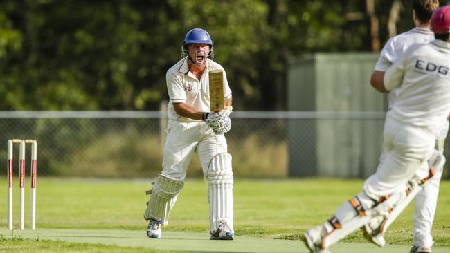 Red Hill captain coach Simon Dart in action.