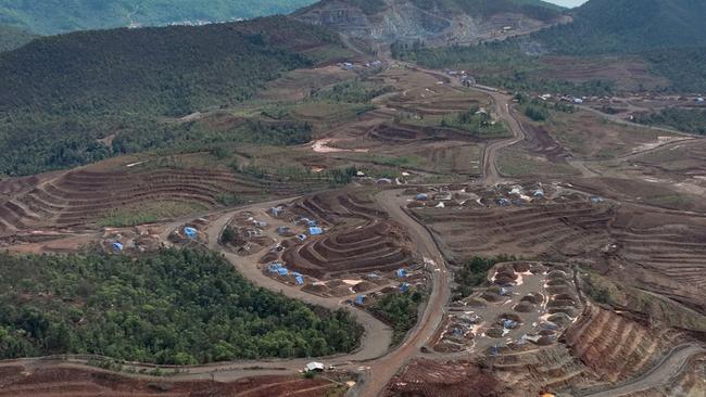 General view of deforestation at an area on Gag Island in Raja Ampat, Southwest Papua province. Picture: AFP