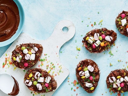 Rocky road Easter eggs.