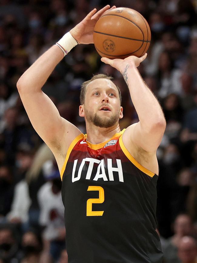 Joe draining threes like they’re lay-ups with the Utah Jazz. Picture: Getty Images