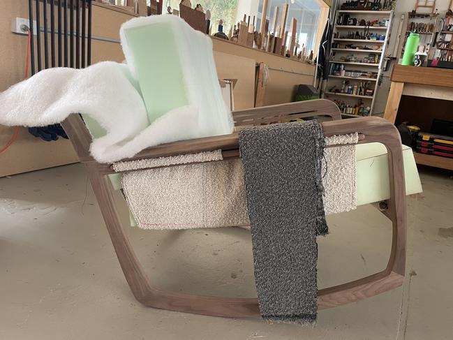 Shaun built the chair with the help of a retired furniture maker over several weeks.
