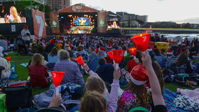 Carols by Candlelight in Elder Park, Saturday, December 15, 2018. Picture: AAP / Brenton Edwards