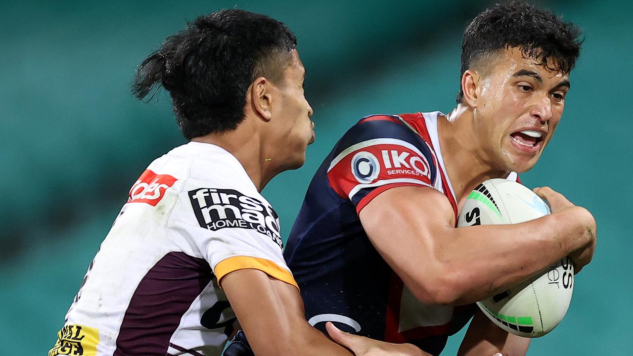 Joseph Suaalii is on a modest contract at the moment at the Roosters. Picture: Getty Images