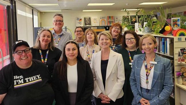 Commissioner Natasha Stott Despoja visits Shine. Picture: Supplied