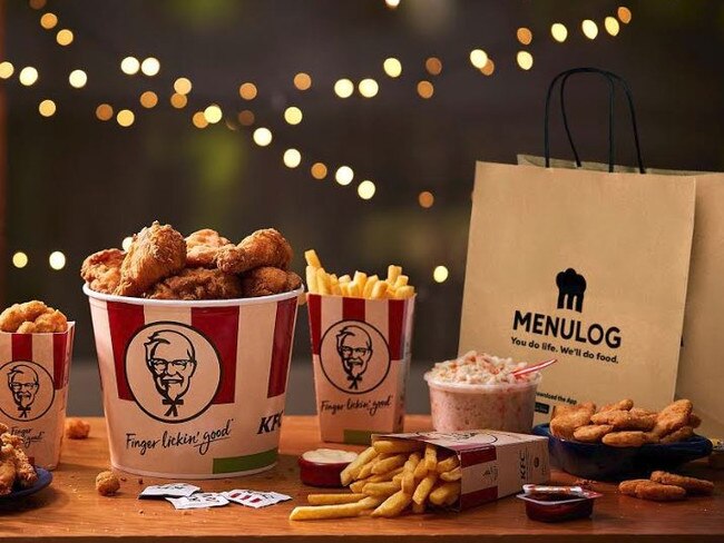 KFC has a new partnership with Menulog. Picture: Supplied