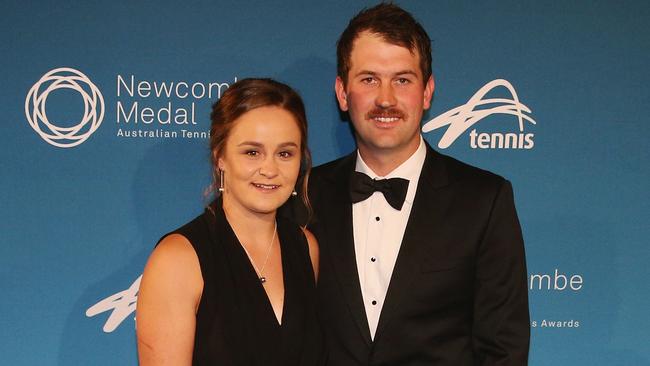 Ashleigh Barty with her boyfriend Garry Kissick. Photo: Getty Images