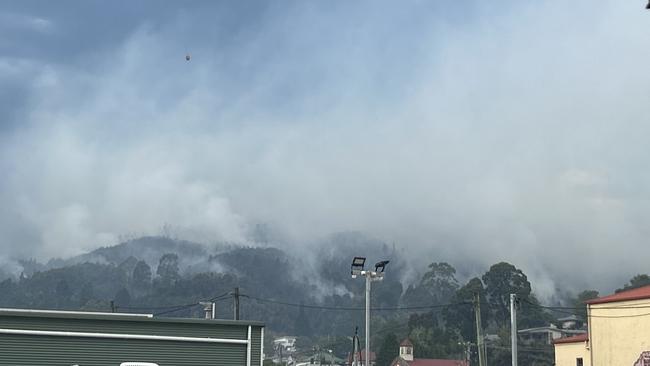 Two separate bushfires are burning at Queenstown. Picture: David Newall.