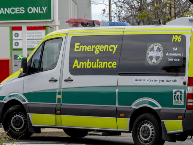 ADELAIDE, AUSTRALIA - NewsWire Photos August 10, 2022: An ambulance at the Queen Elizabeth Hospital. Picture: NCA NewsWire