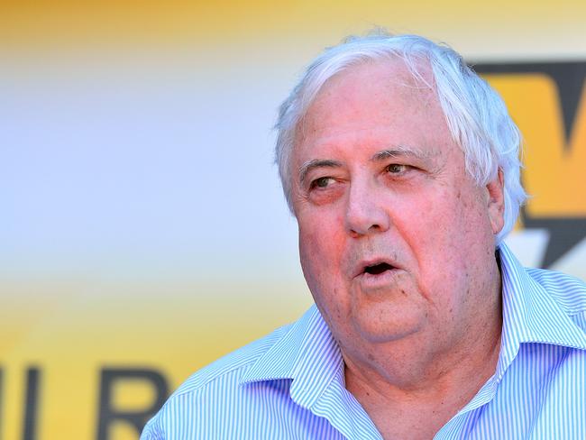 Clive Palmer says he stands by his comments about Townsville Mayor Jenny Hill. Picture: Zak Simmonds