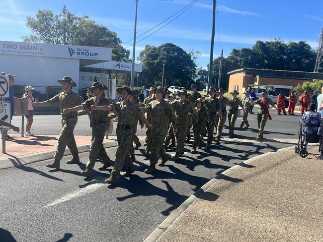 The Hervey Bay Anzac Day service.