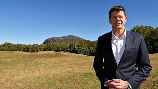 Evan Aldridge represents the company which plan to build The Westin Coolum Spa and Resort at Yaroomba Beach. Picture: Warren Lynam