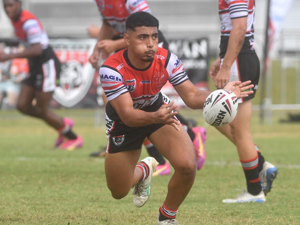 Kirwan State High School hosts St Patrick's College, Mackay, in round 1 of the 2025 Aaron Payne Cup. Picture: Evan Morgan