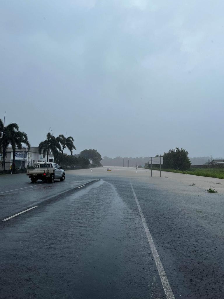 The Captain Cook Hwy was smashed by torrential rain and land slips caused by flooding over the weekend. Picture: Supplied