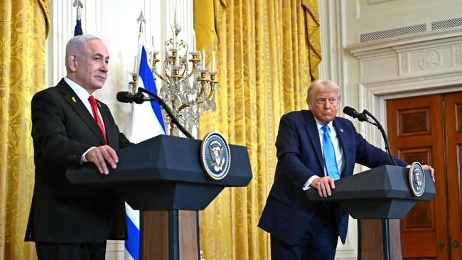 Could it be that Donald Trump has achieved something constructive in his press conference with Israel's Prime Minister Benjamin Netanyahu? Picture: Andrew Caballero-Reynolds/AFP