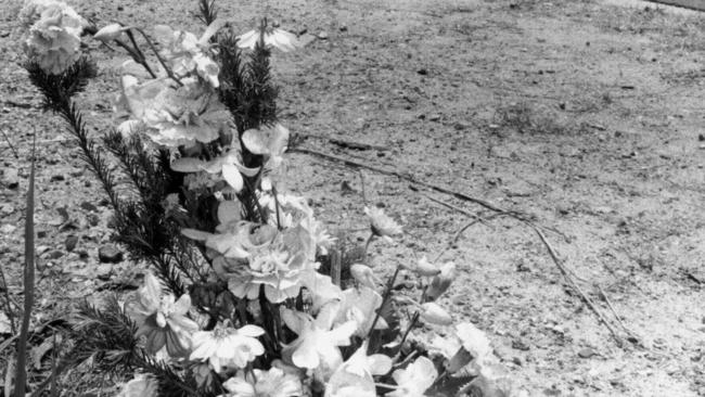 Flowers in memory of Colin Woodhouse.