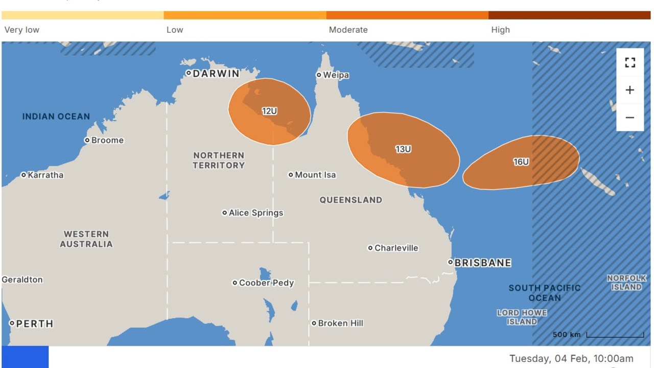 The Bureau of Meteorology's tropical cyclone forecast.